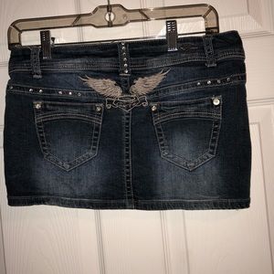 C’ EST Toi Womans Jean skirt with Wings